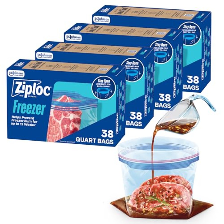 Food Storage 4 Quart - Quart Food Storage Freezer Bags, 152ct