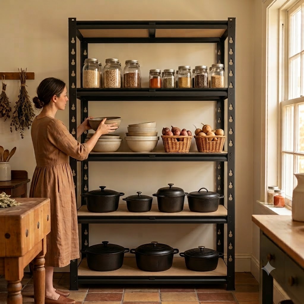 Food Storage No Pantry - Storage Rack Kitchen Metal Slim 5-Tier