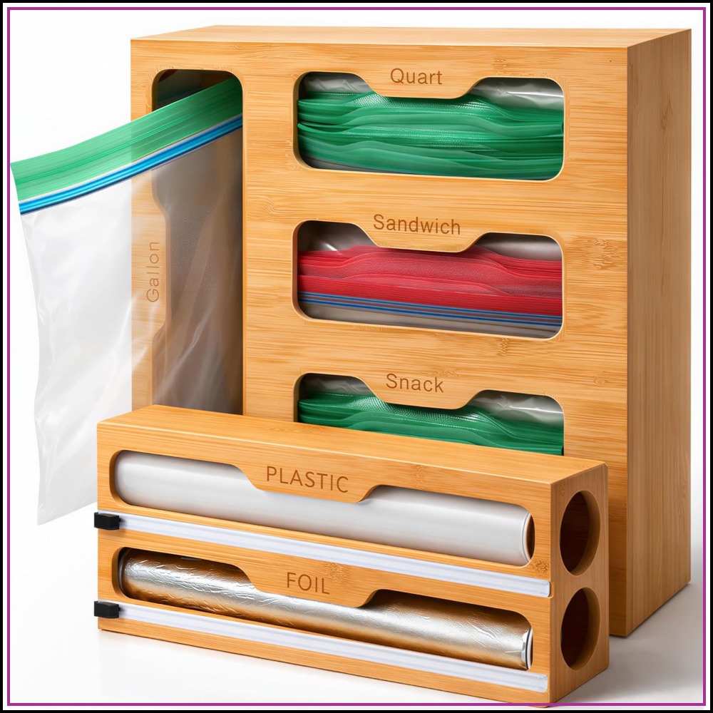 Food Storage 4 Quart - Bamboo Food Storage Bag Organizer for