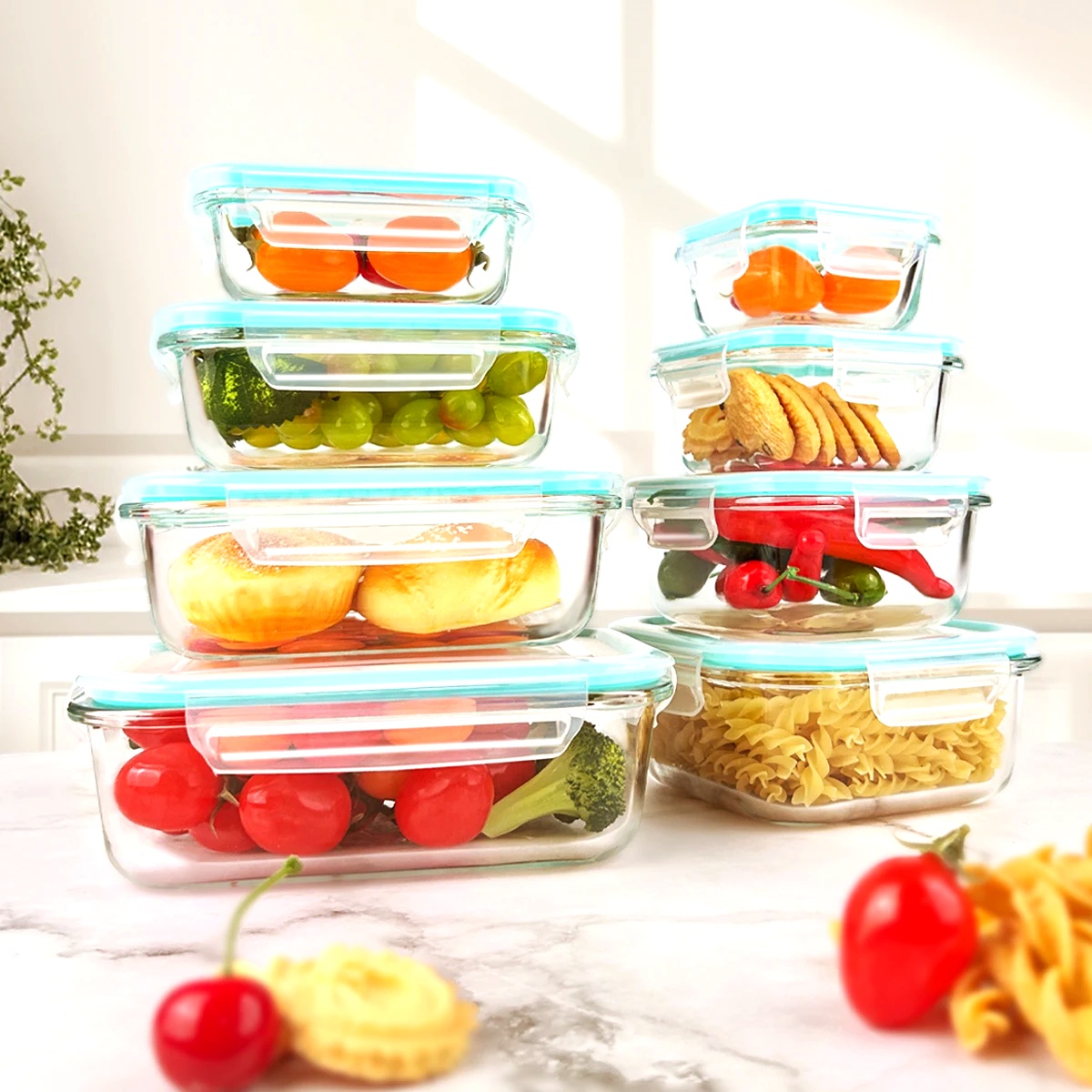 8pcs Glass Food Storage Contai - Food Storage Lunch Box 评论和价格