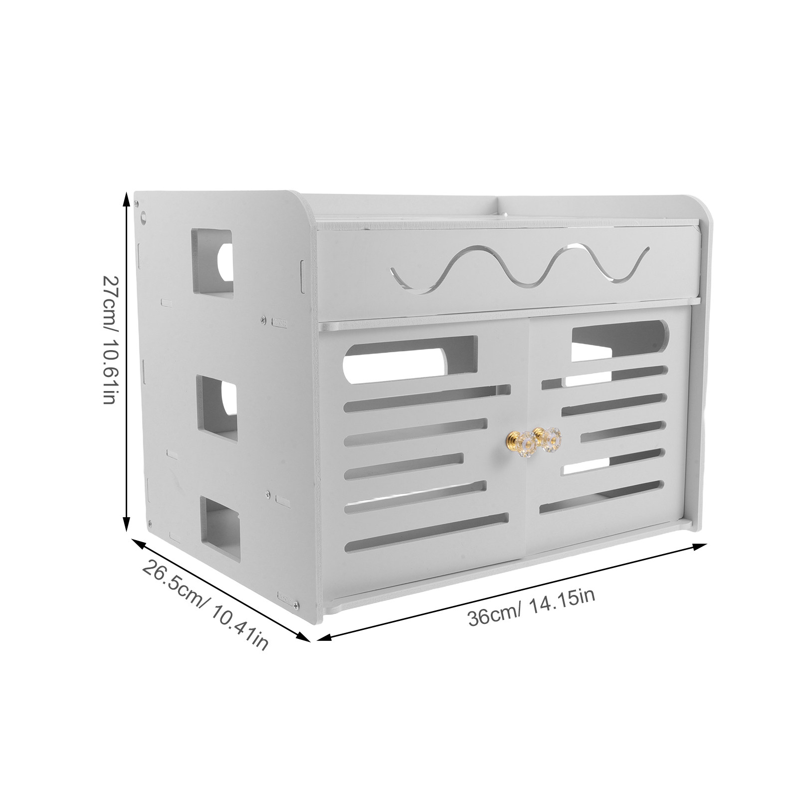 3-Layer Router Storage Box Whi - Food Storage Rack 评论和价格