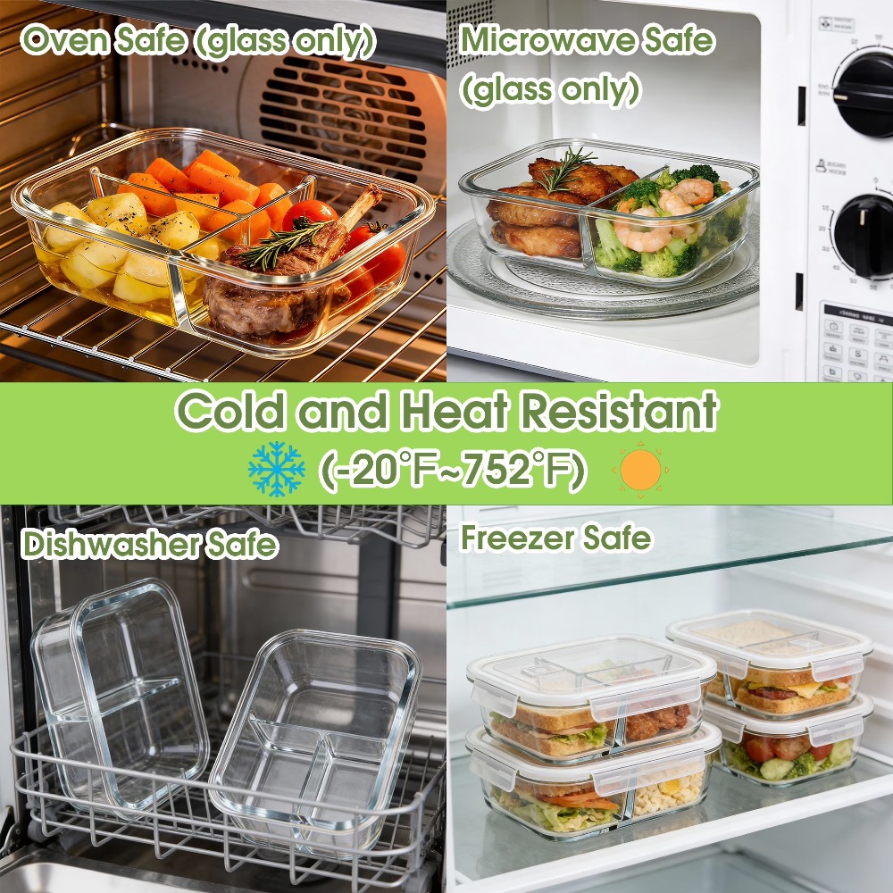 Glass Food Storage Containers  - Food Storage Lunch Box 评论和价格