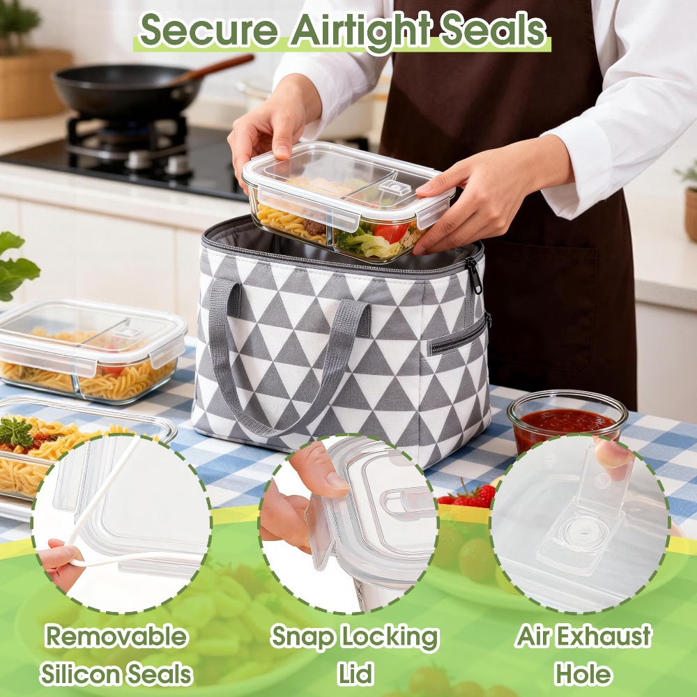 Glass Food Storage Containers  - Food Storage Lunch Box 评论和价格