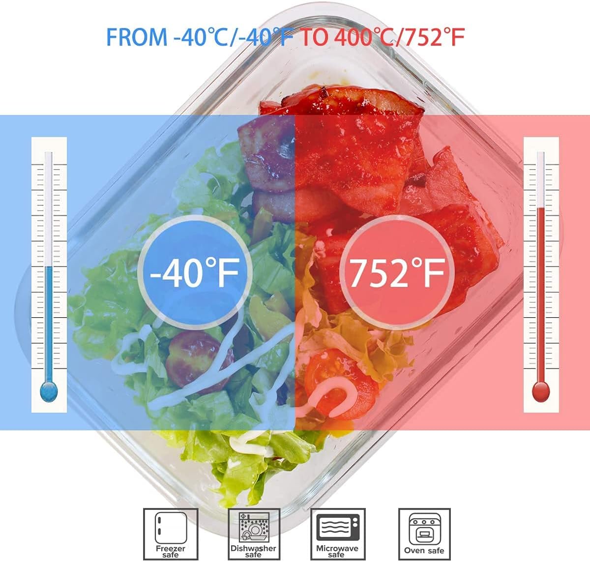 18-Piece Glass Food Storage Co - Food Storage Meal Prep 评论和价格