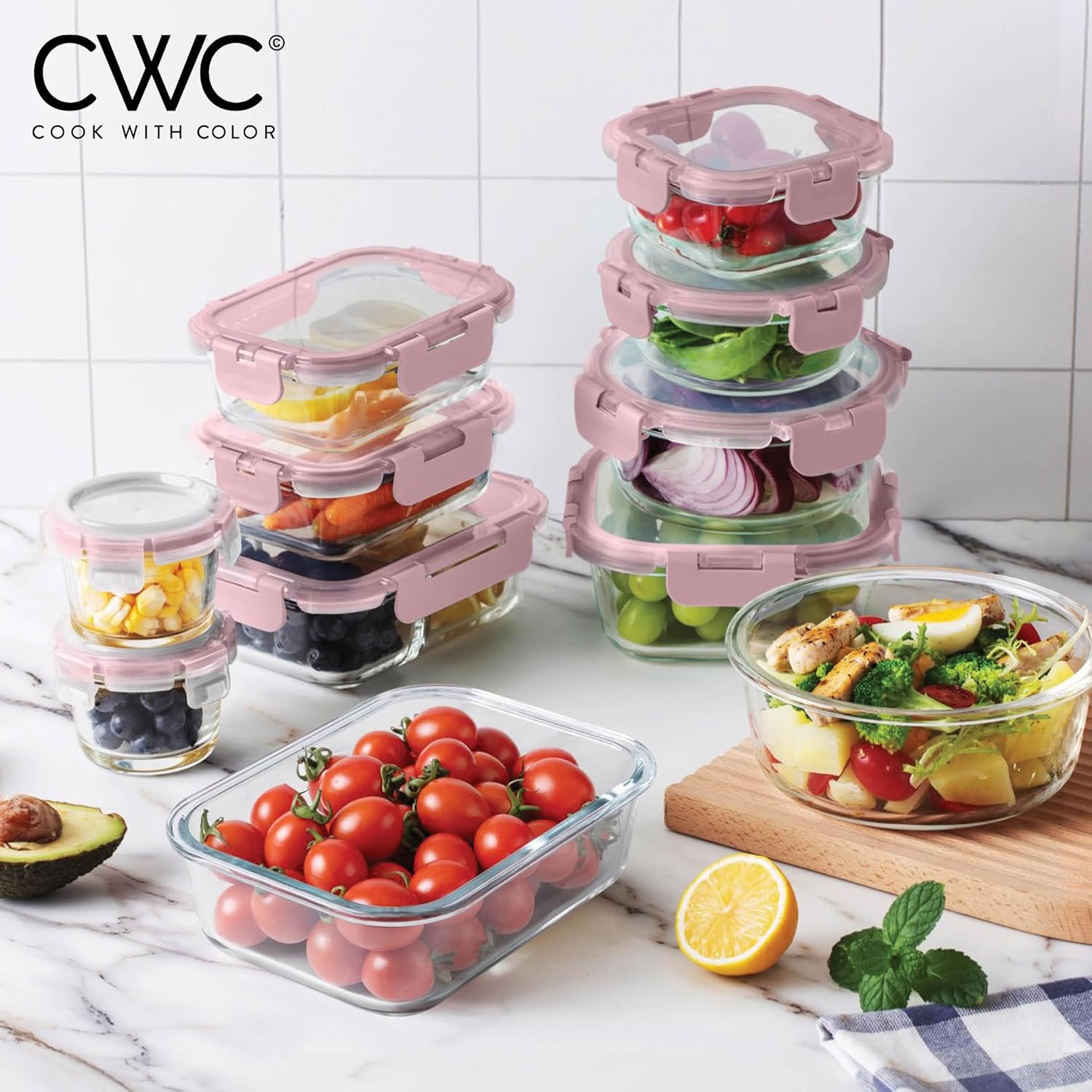 32-Pc Borosilicate Glass Food  - Food Storage Meal Prep 评论和价格
