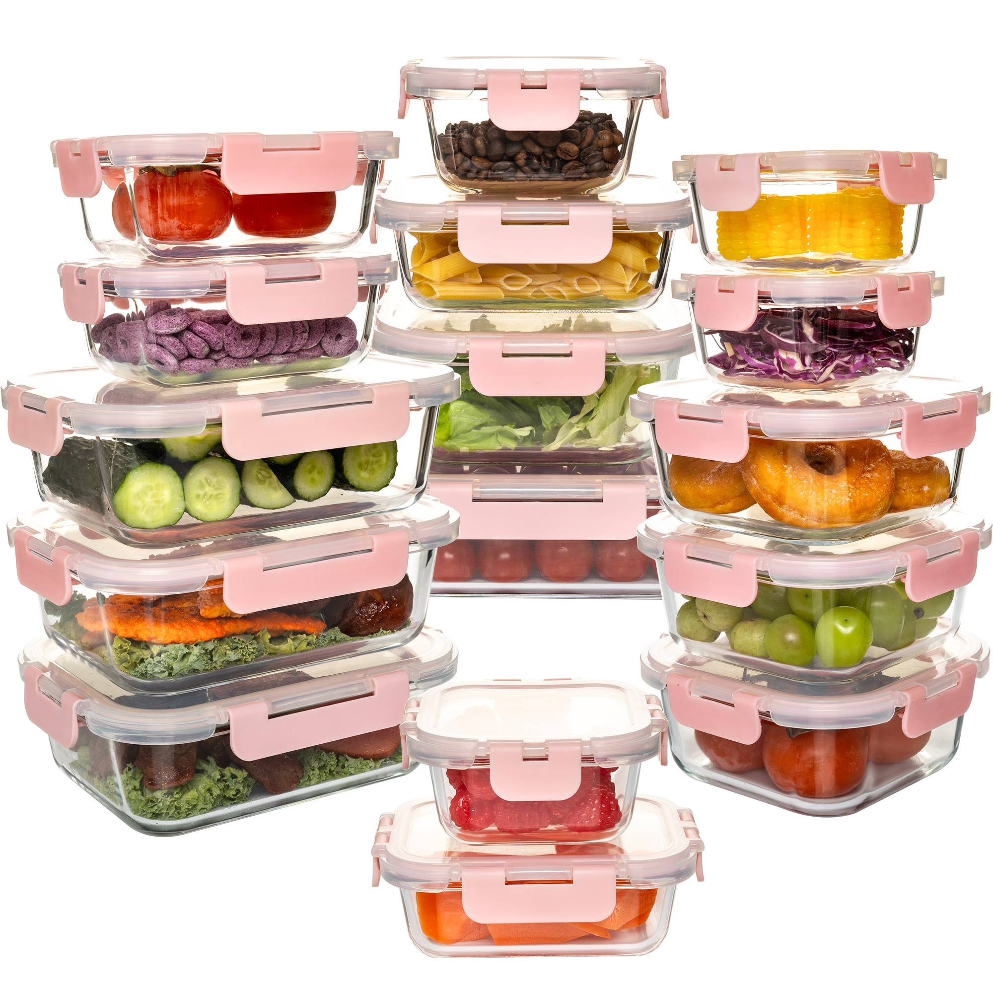 16-Piece Glass Food Storage Co - Food Storage Meal Prep 评论和价格