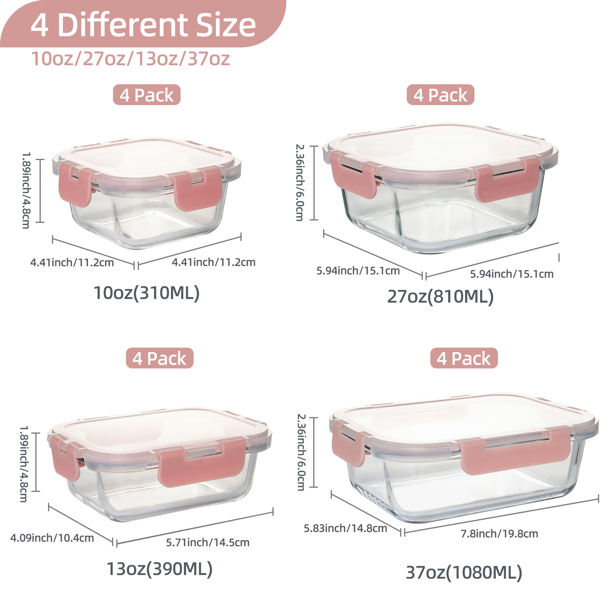 16-Piece Glass Food Storage Co - Food Storage Meal Prep 评论和价格