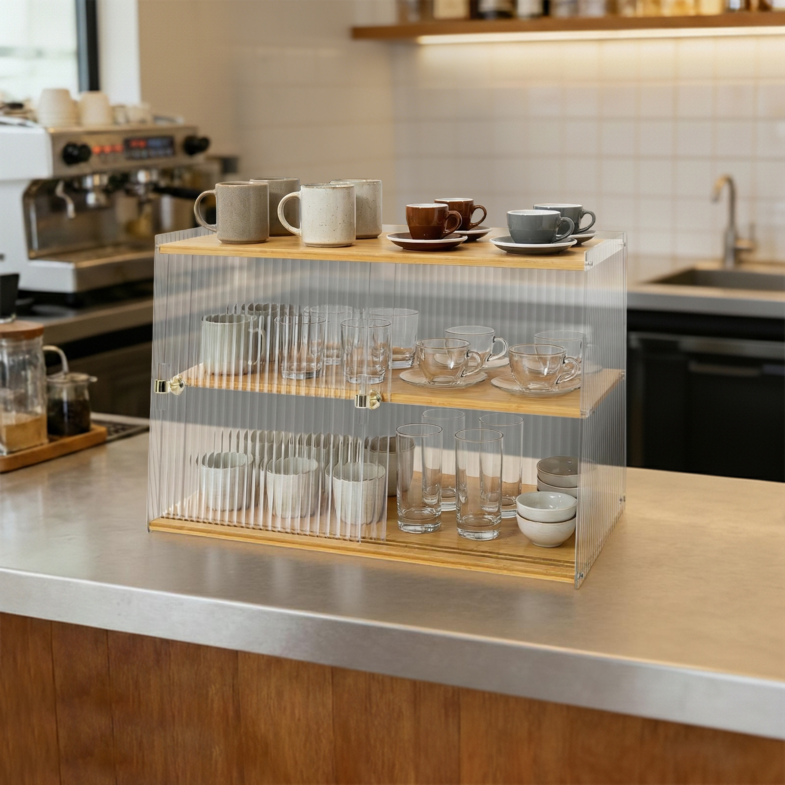 Cup Storage Rack, Bamboo Sideb - Food Storage Rack 评论和价格