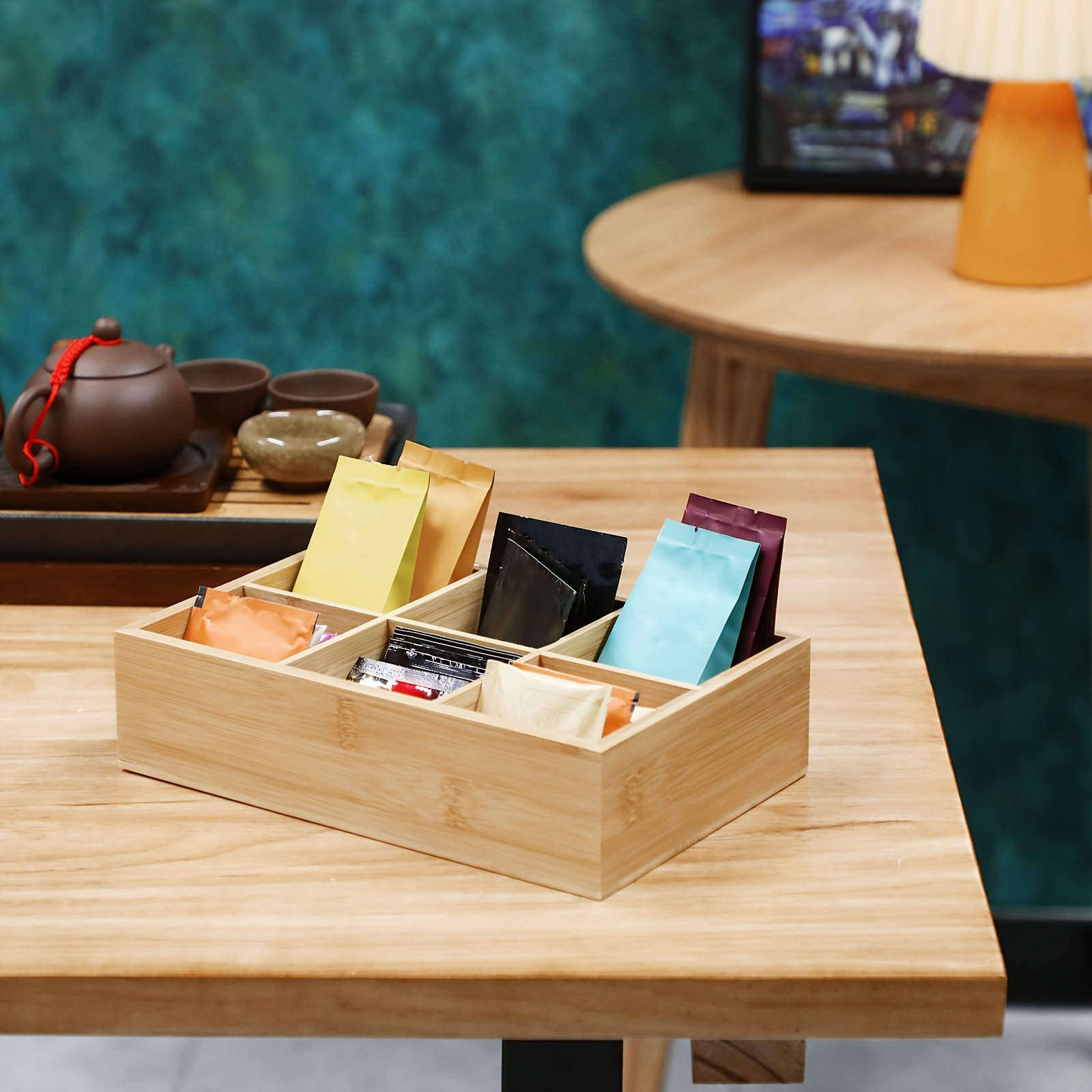 4-Piece Bamboo Divided Storage - Food Storage No Pantry 评论和价格