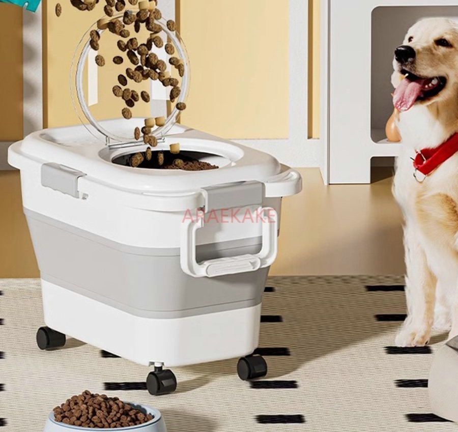 Pet grain storage bucket, fold - Food Storage Freeze Dried 评论和价格