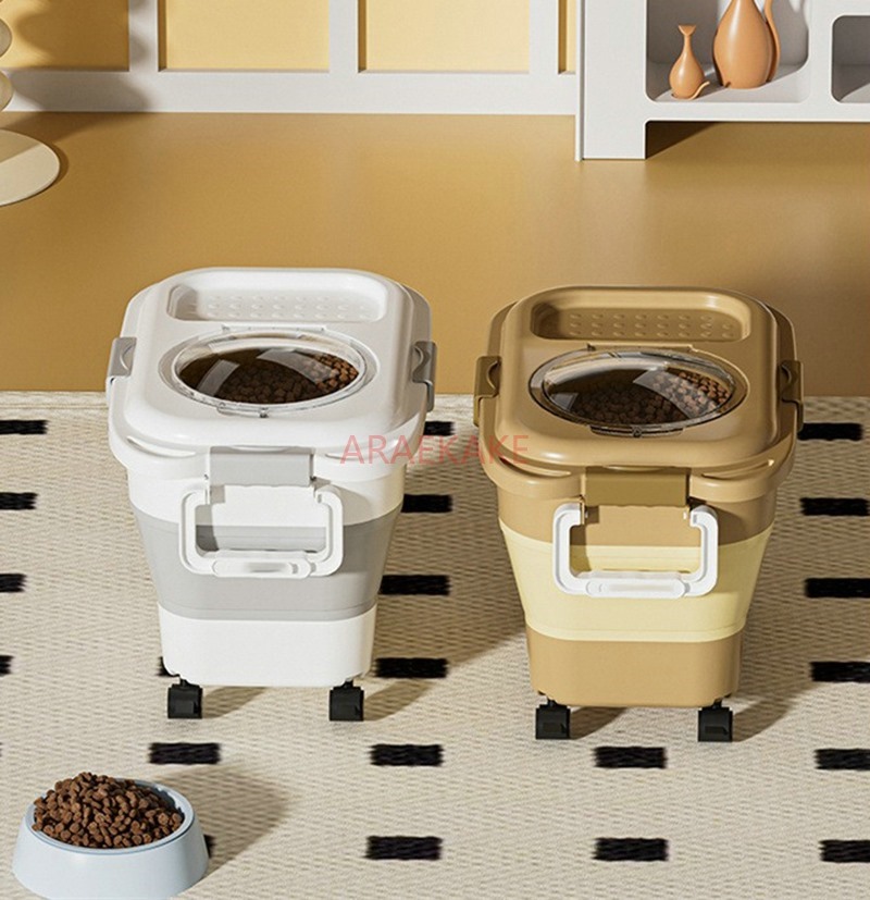Pet grain storage bucket, fold - Food Storage Freeze Dried 评论和价格