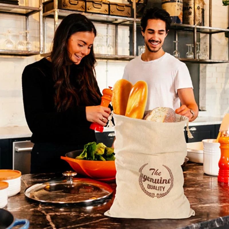 Linen Bread Bag Reusable Bags  - Food Storage Plants 评论和价格