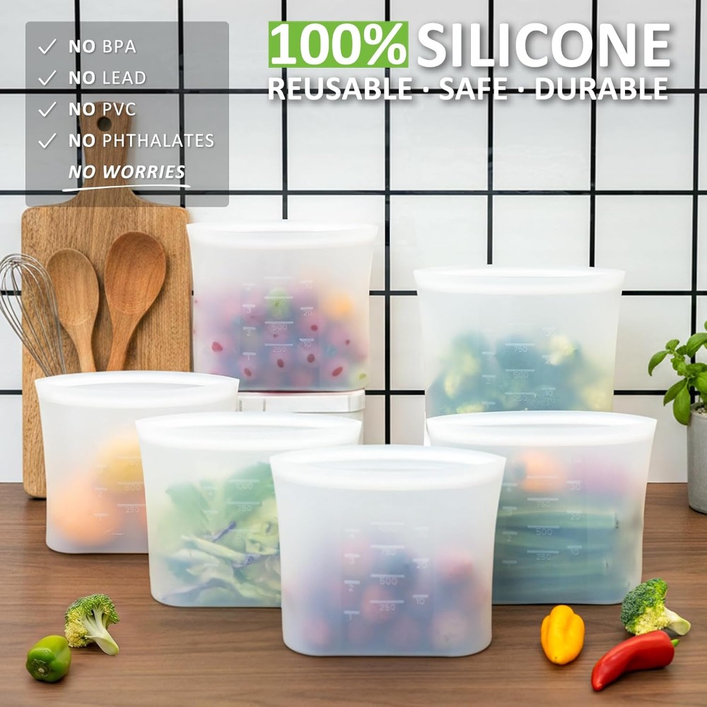 Reusable Silicone Food Storage - Food Storage 4 Quart 评论和价格