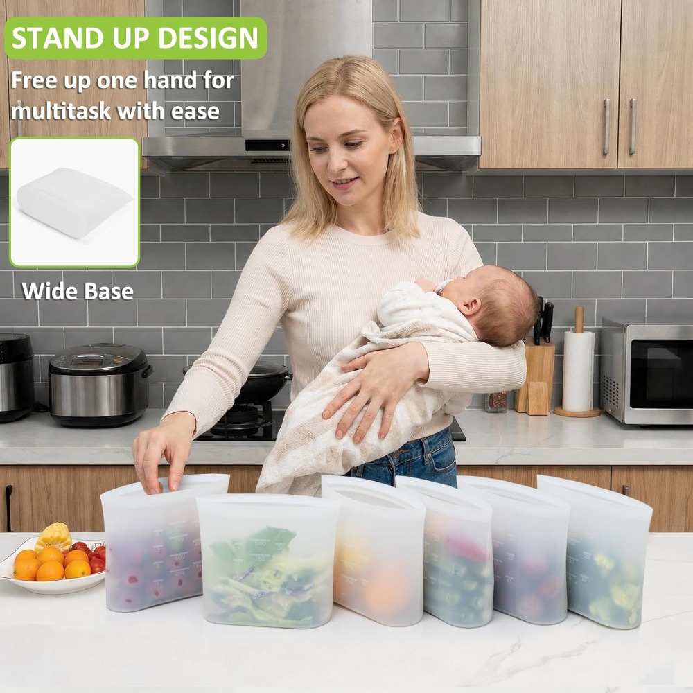Reusable Silicone Food Storage - Food Storage 4 Quart 评论和价格
