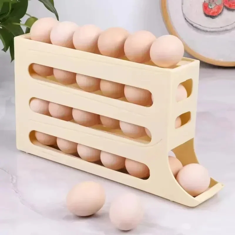 Rolling Egg Dispenser 4 Layer  - Food Storage Cabinet For Kitchen 评论和价格