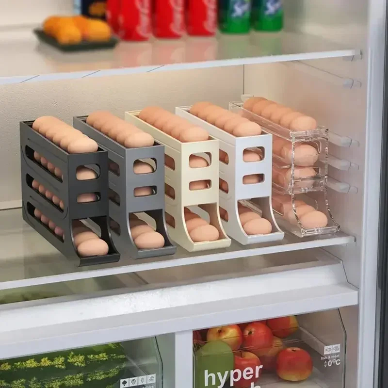 Rolling Egg Dispenser 4 Layer  - Food Storage Cabinet For Kitchen 评论和价格