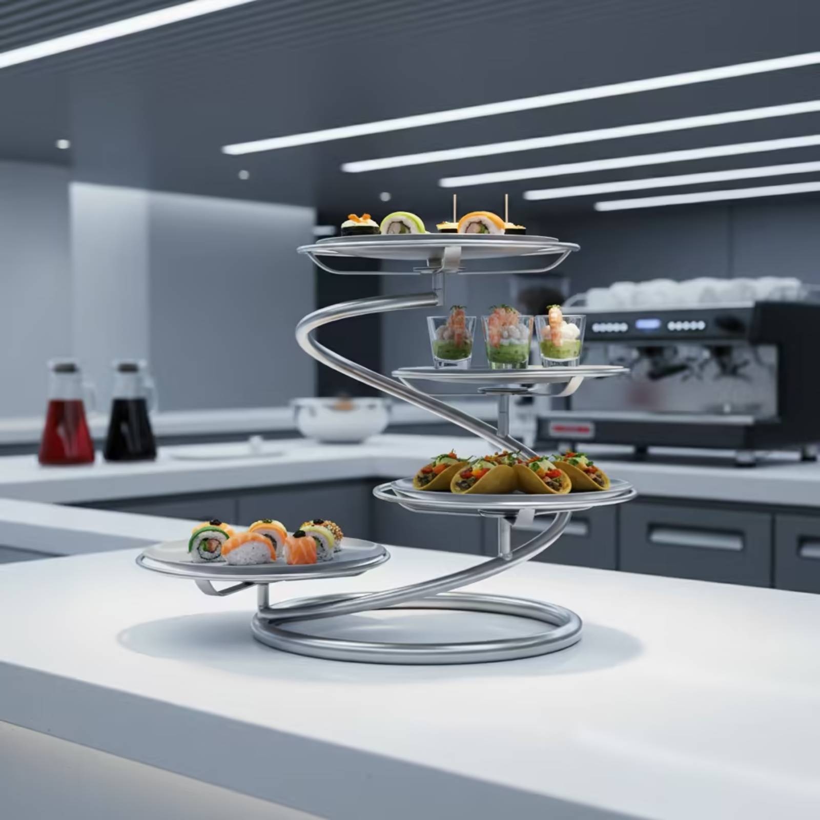 Tiered Serving Stand Multi-Lev - Food Storage Rack 评论和价格
