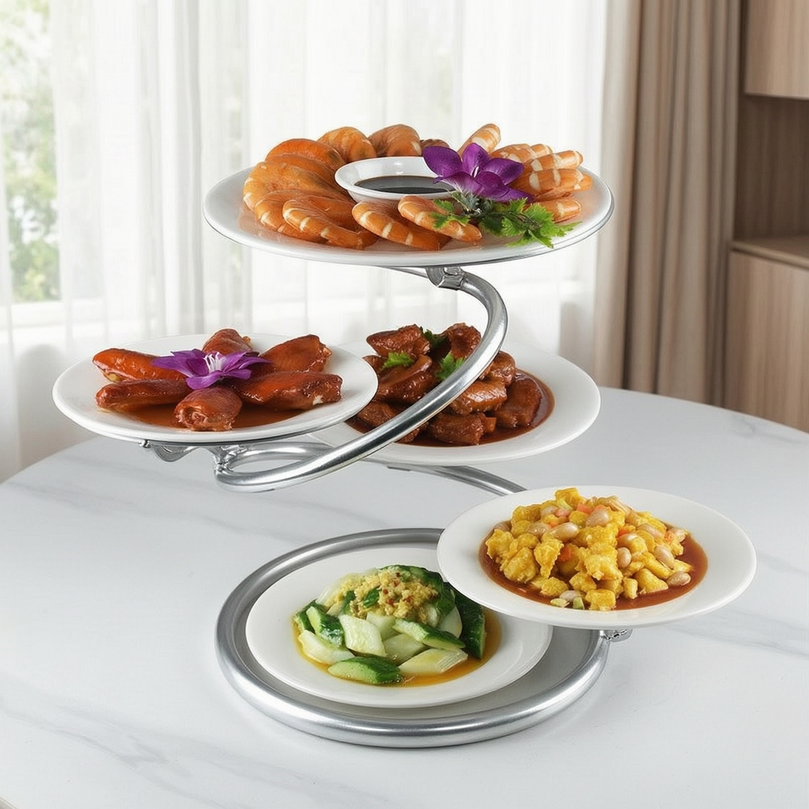 Tiered Serving Stand Multi-Lev - Food Storage Rack 评论和价格