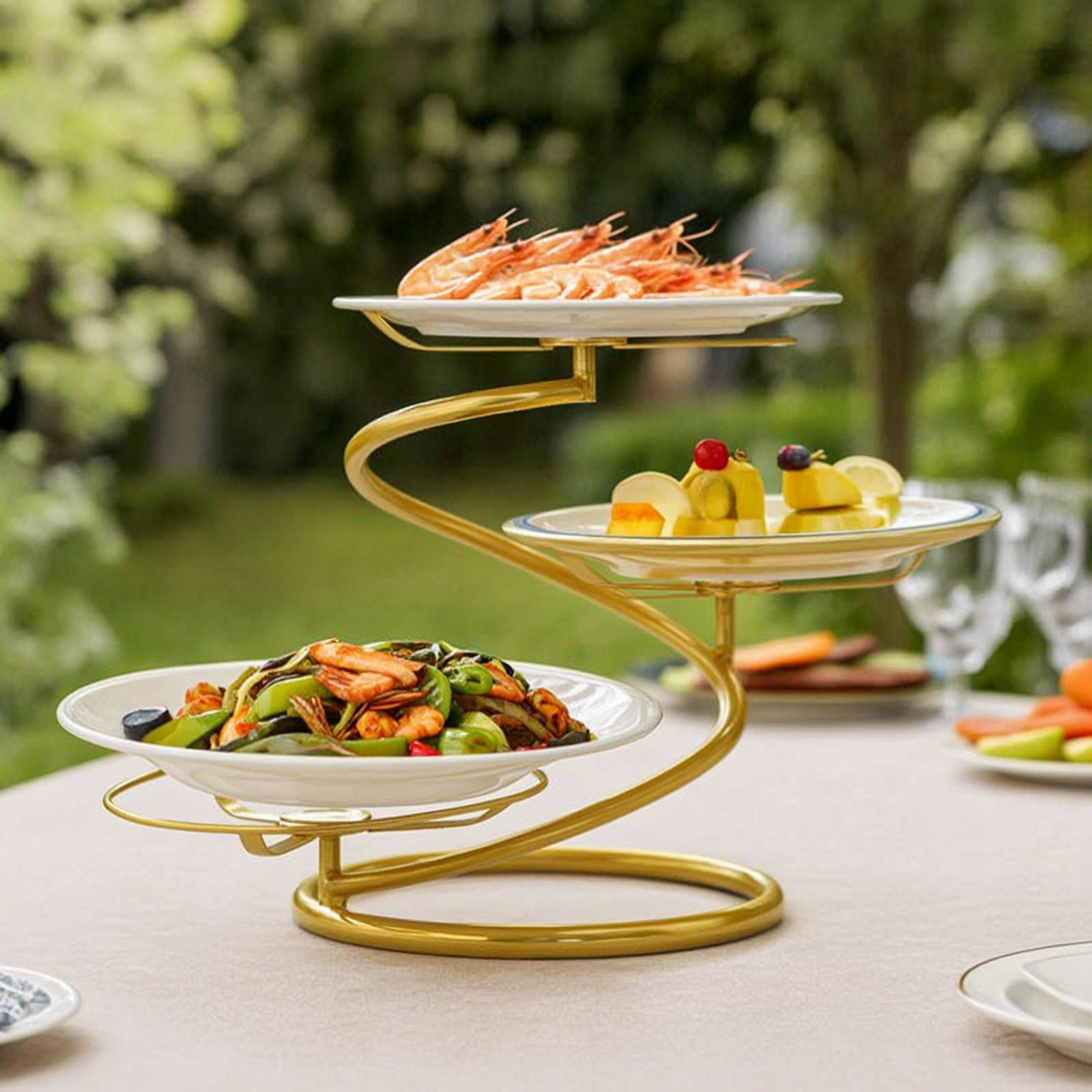 Tiered Serving Stand Multi-Lev - Food Storage Rack 评论和价格