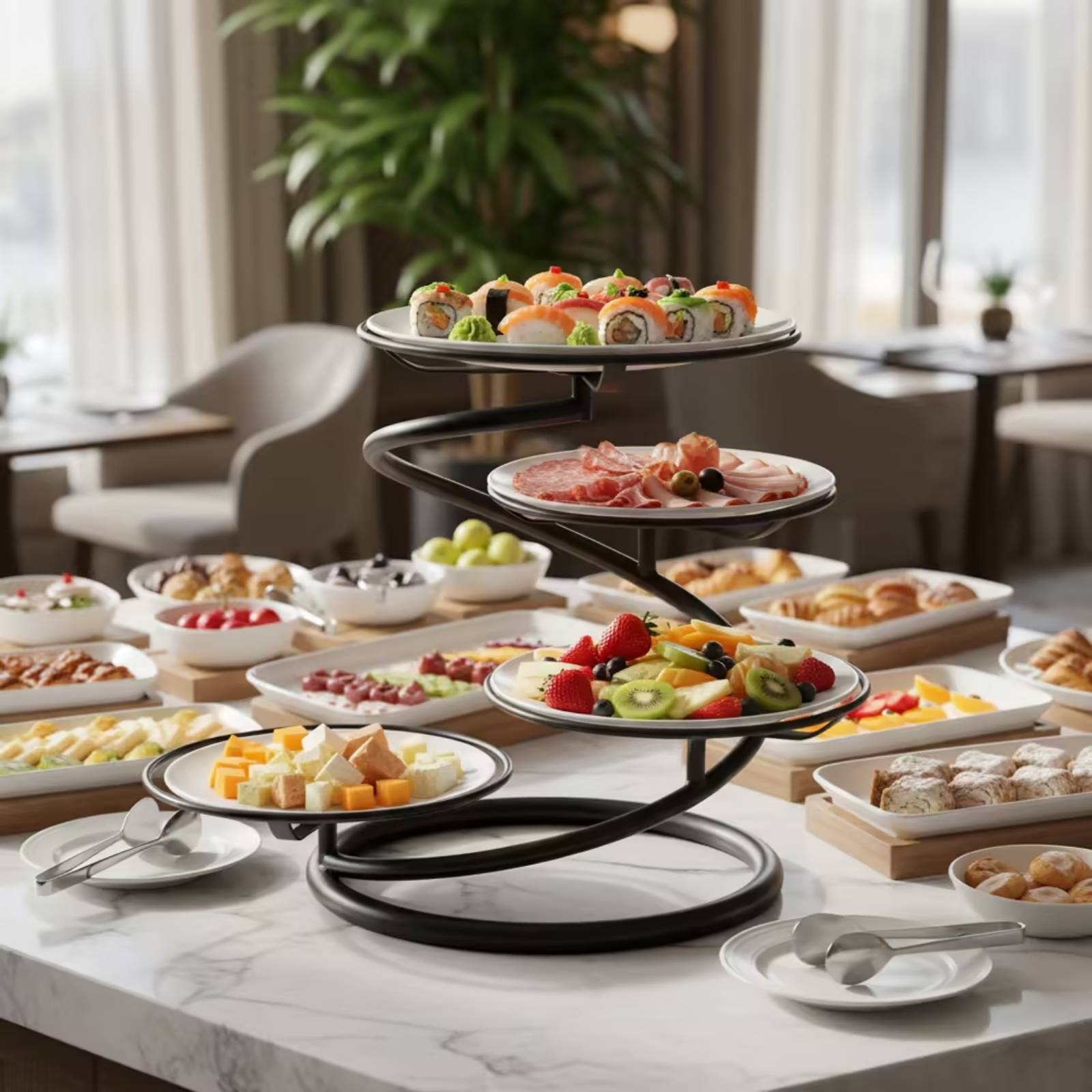 Tiered Serving Stand Multi-Lev - Food Storage Rack 评论和价格