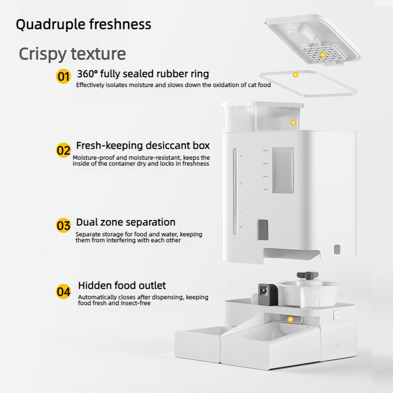 Automatic Pet Feeder Water Dis - Food Storage Freeze Dried 评论和价格