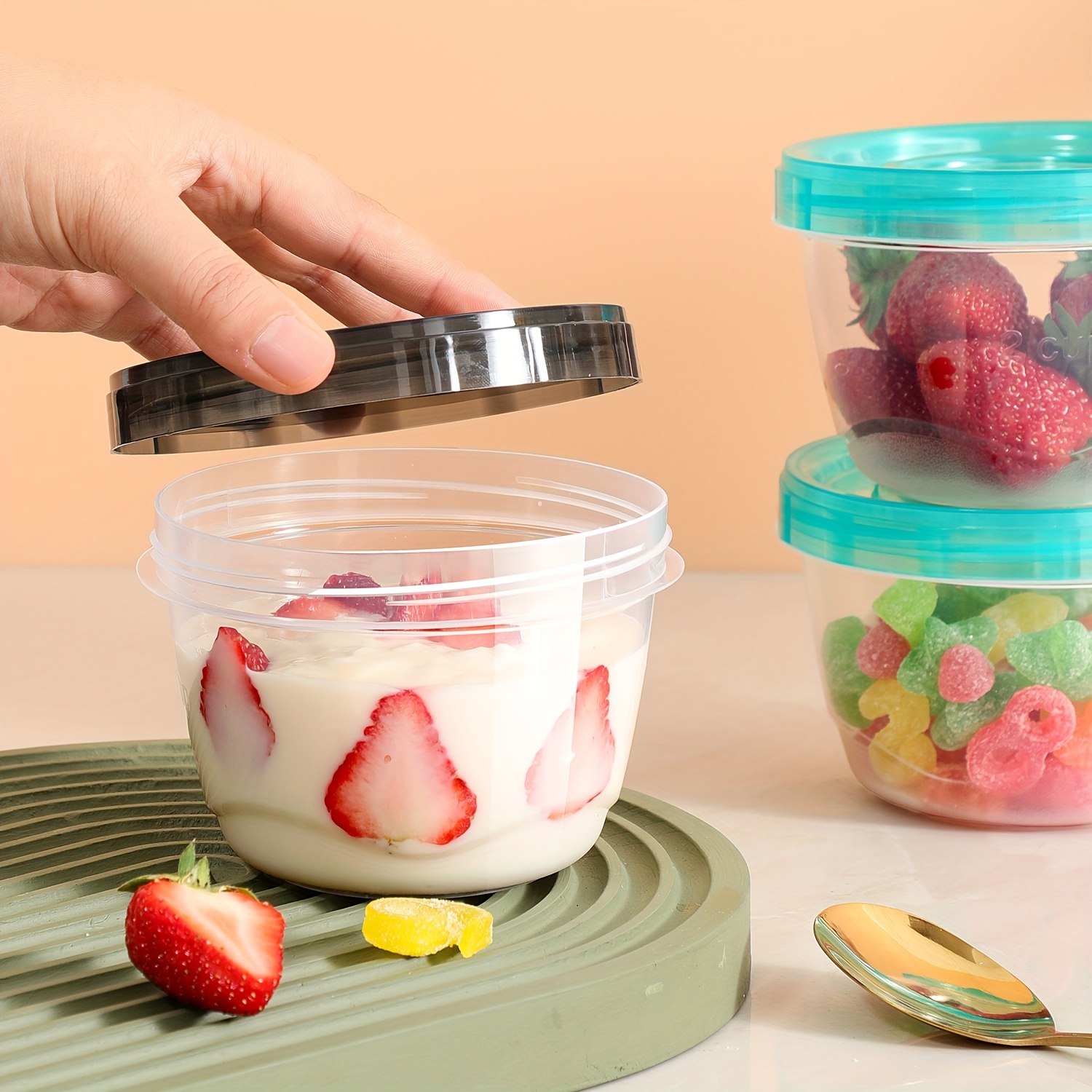 2 Transparent Sealed Food Stor - Food Storage Meal Prep 评论和价格