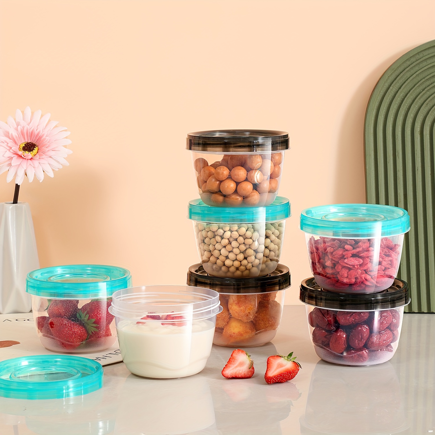 2 Transparent Sealed Food Stor - Food Storage Meal Prep 评论和价格