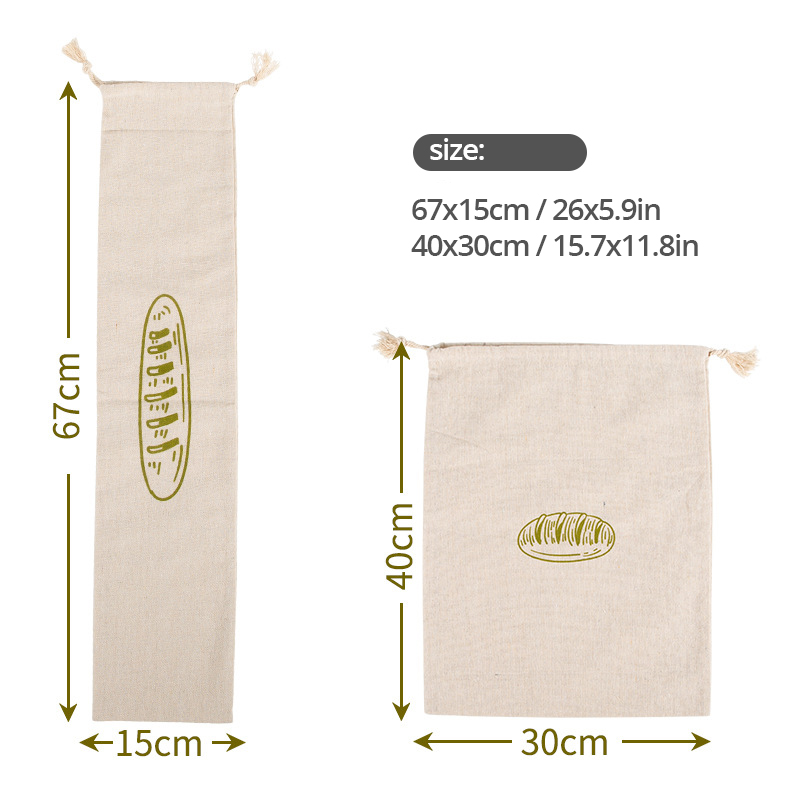 Linen Bread Bag Reusable Bags  - Food Storage Plants 评论和价格