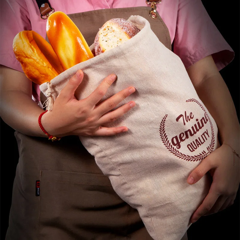 Linen Bread Bag Reusable Bags  - Food Storage Plants 评论和价格
