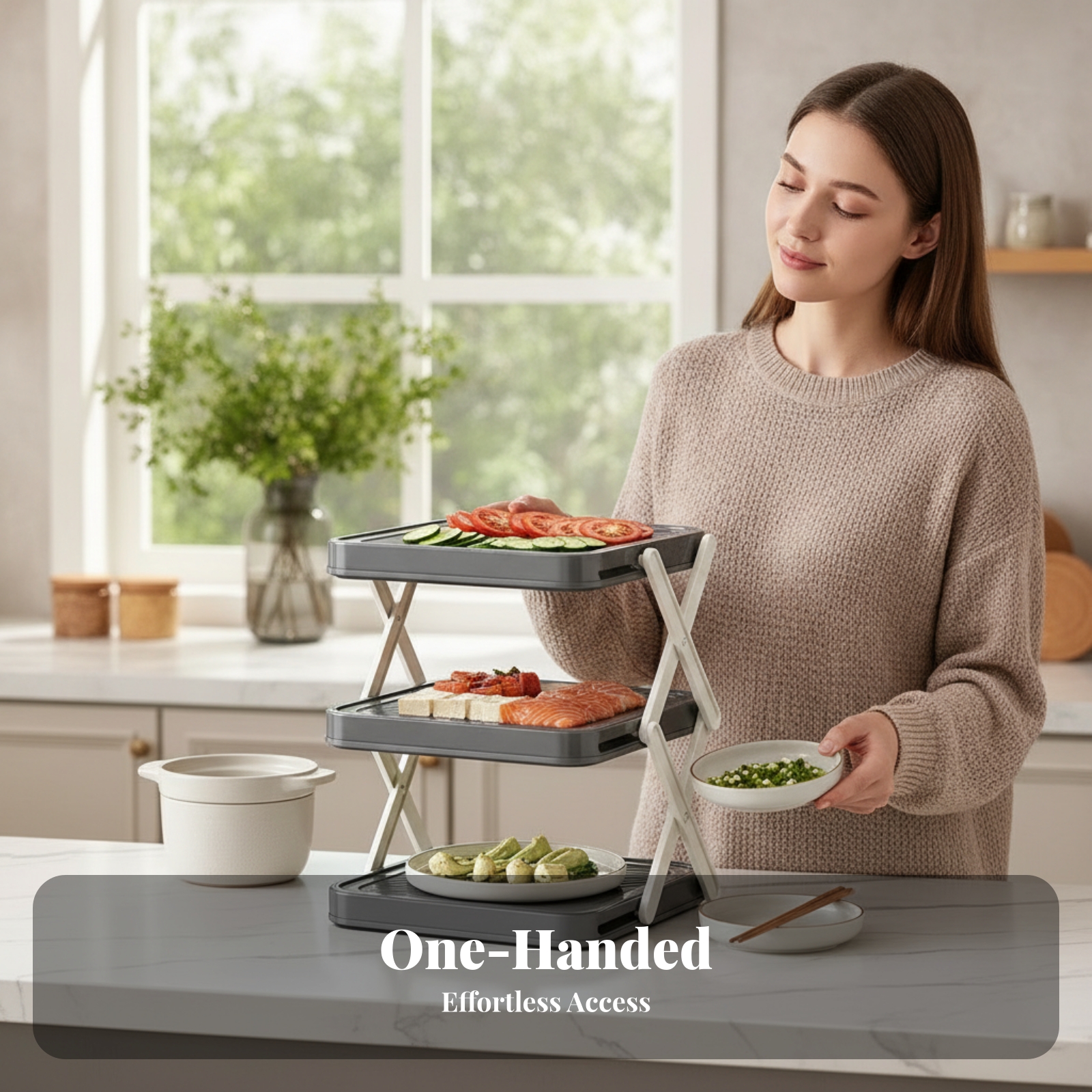 Space-Saving ABS Plastic 3-Tie - Food Storage Rack 评论和价格