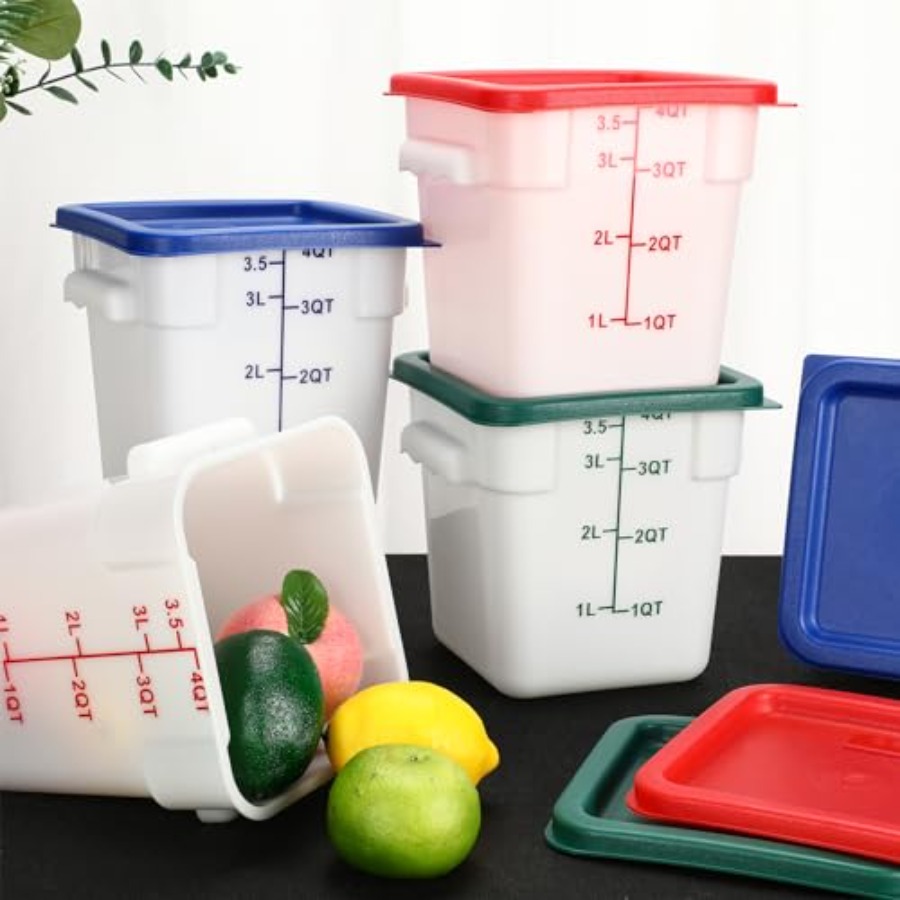 6 Pieces 4 Quart Commercial Fo - Food Storage 4 Quart 评论和价格