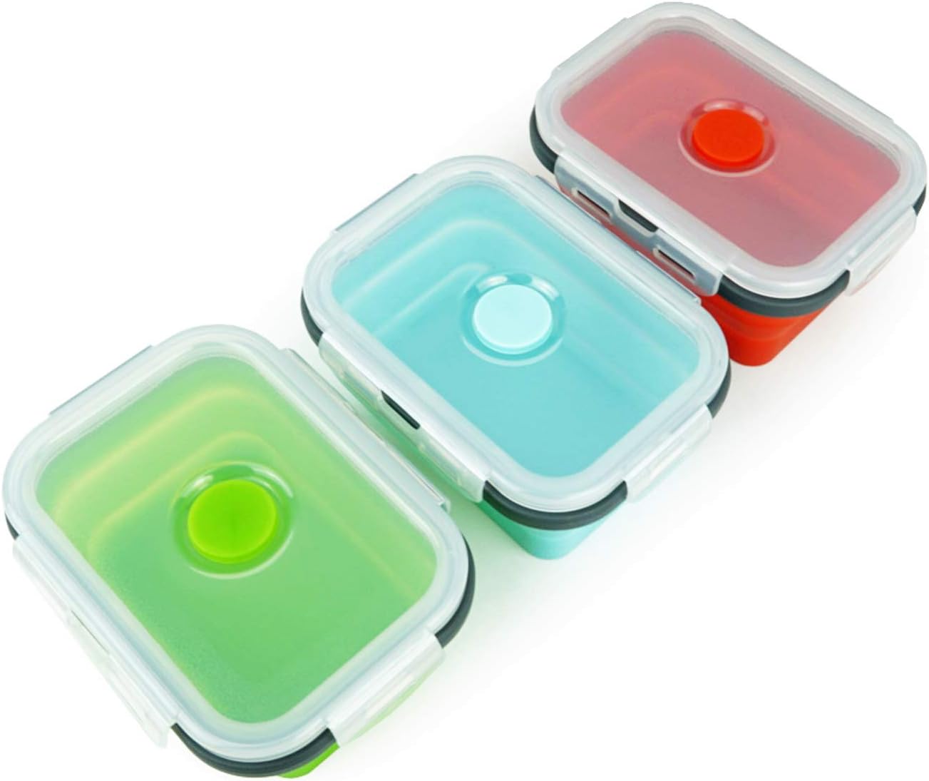 3 Pack Collapsible Silicone Fo - Food Storage Lunch Box 评论和价格