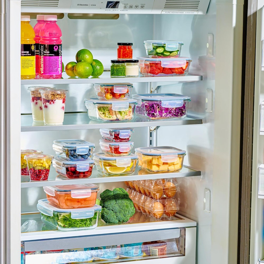40-Piece Glass Food Storage Co - Food Storage Lunch Box 评论和价格