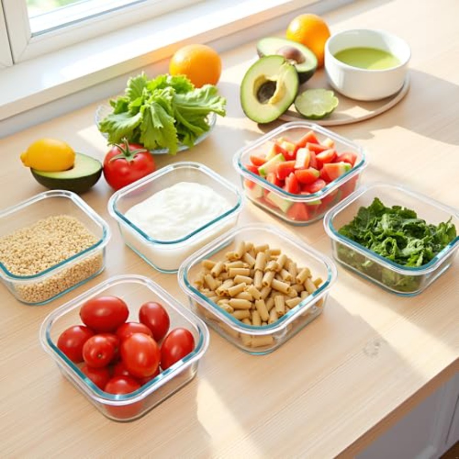 16oz Square Glass Food Storage - Food Storage Meal Prep 评论和价格