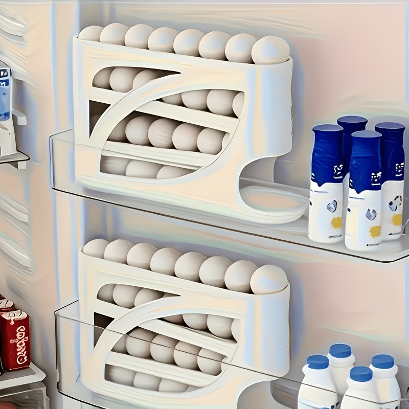 1Pcs Auto Rolling Egg Dispense - Food Storage Cabinet For Kitchen 评论和价格