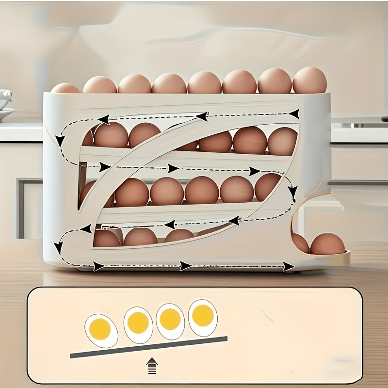 1Pcs Auto Rolling Egg Dispense - Food Storage Cabinet For Kitchen 评论和价格