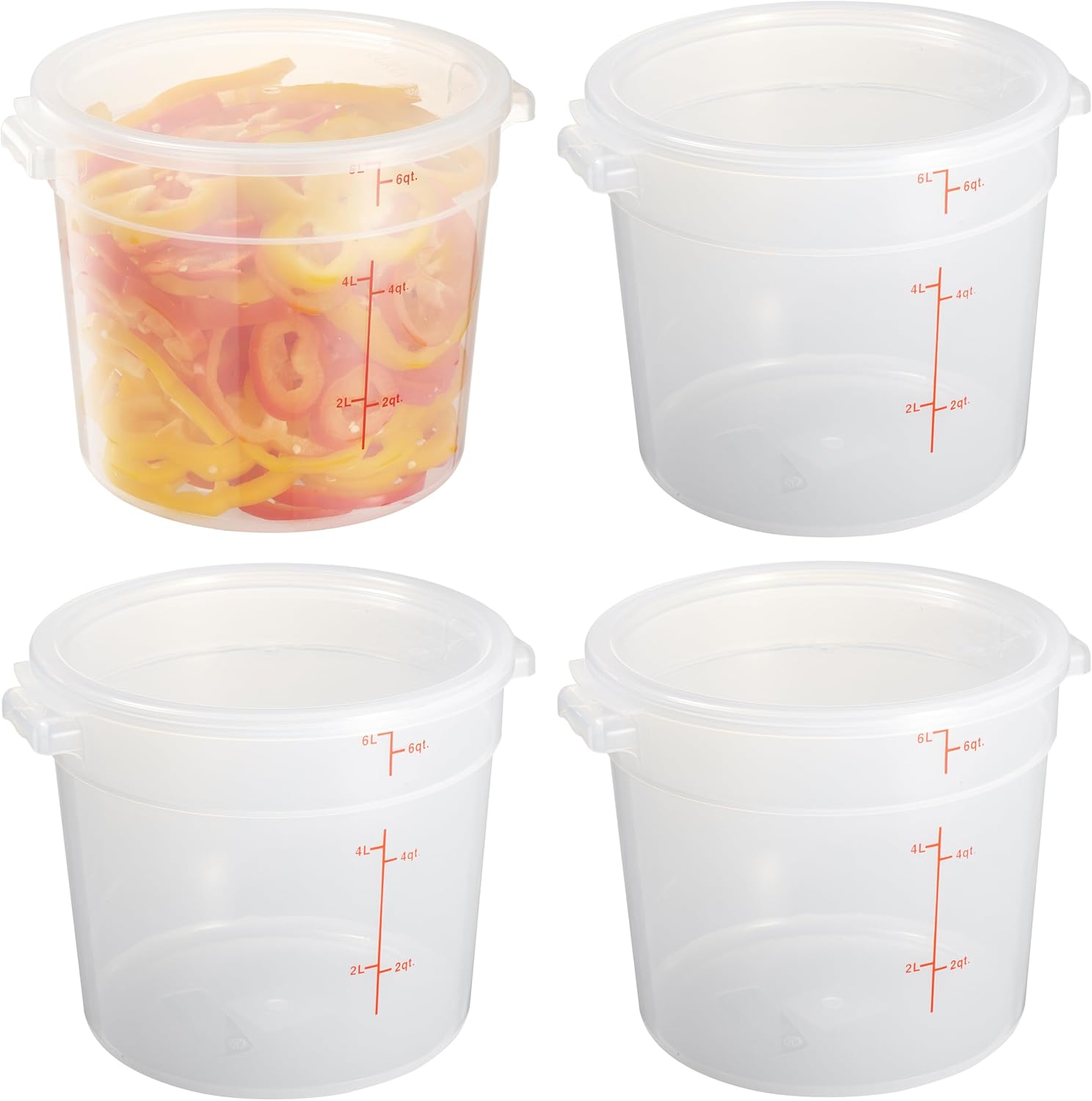 6 Quart Translucent Food Stora - Food Storage 4 Quart 评论和价格