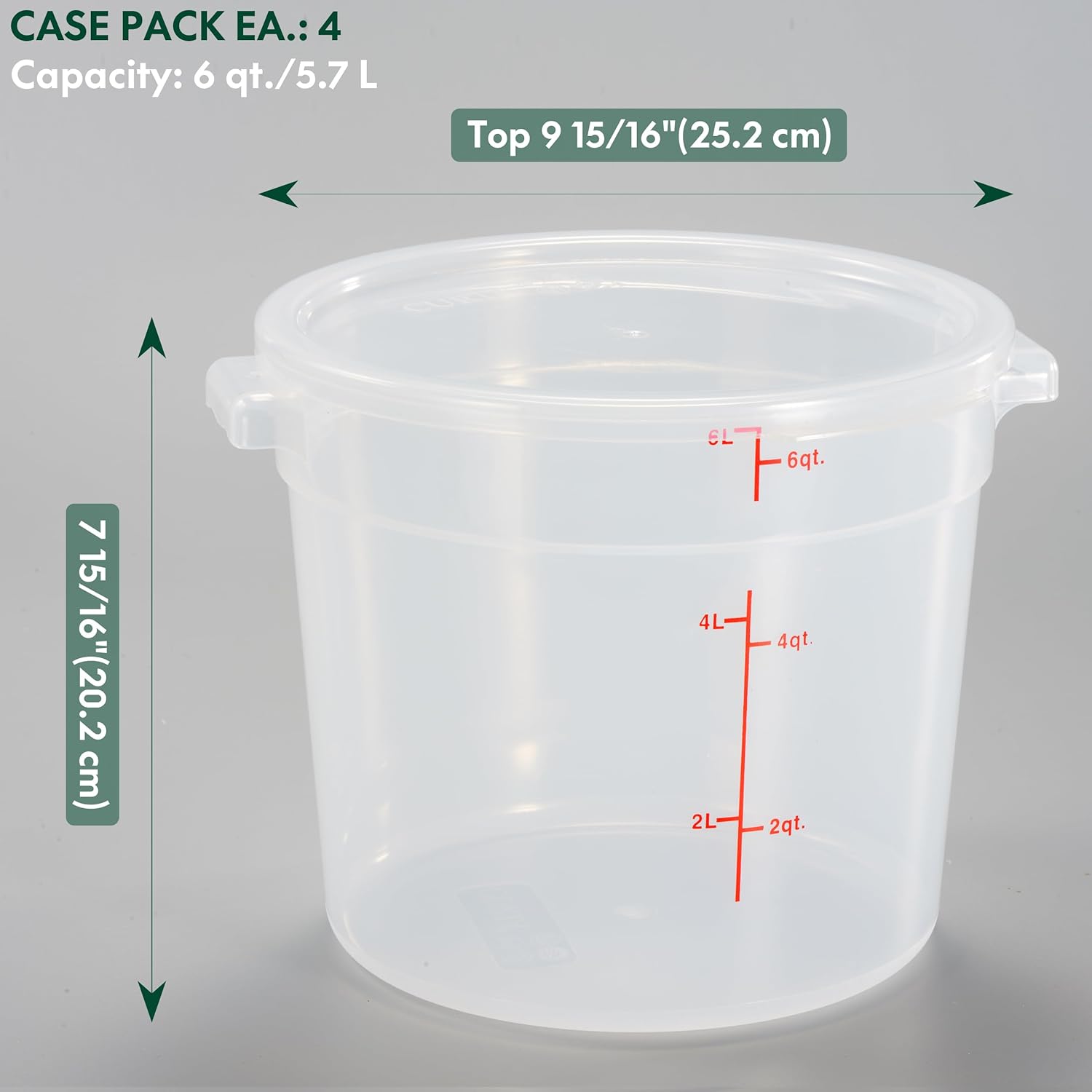 6 Quart Translucent Food Stora - Food Storage 4 Quart 评论和价格