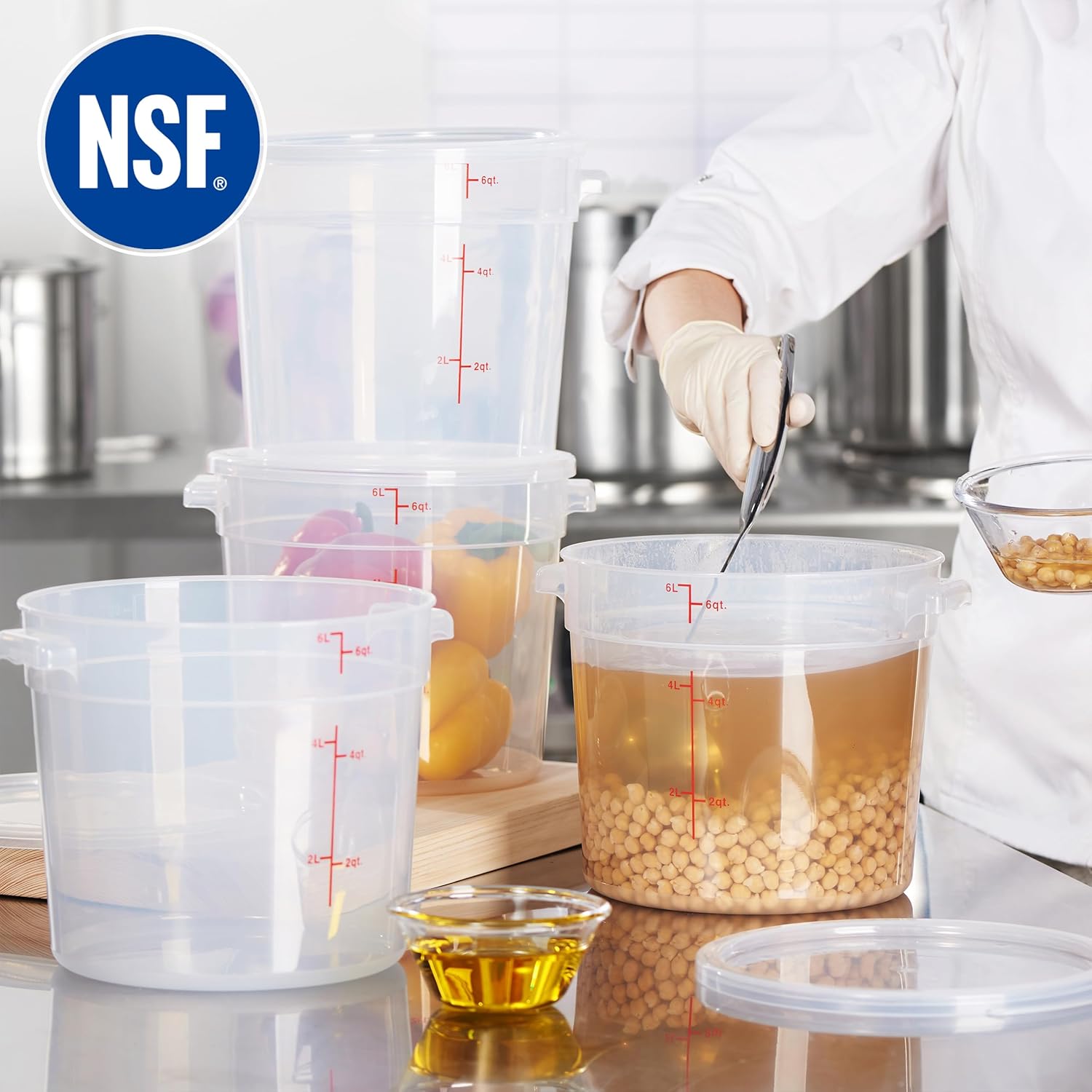 6 Quart Translucent Food Stora - Food Storage 4 Quart 评论和价格