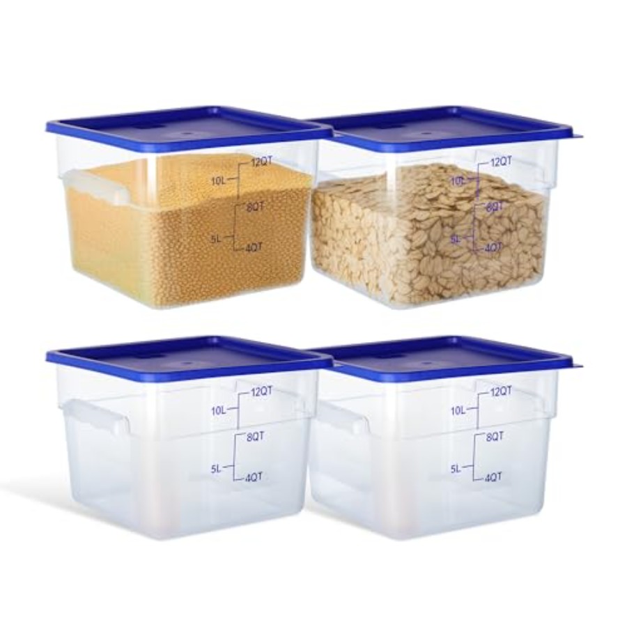4 Pack 12 Quart Food Storage C - Food Storage 4 Quart 评论和价格