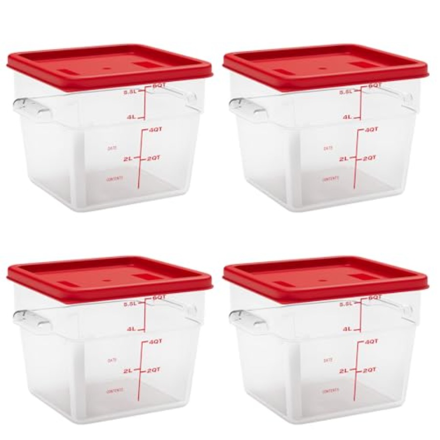 6 Quart Set of 4 Food Storage  - Food Storage 4 Quart 评论和价格