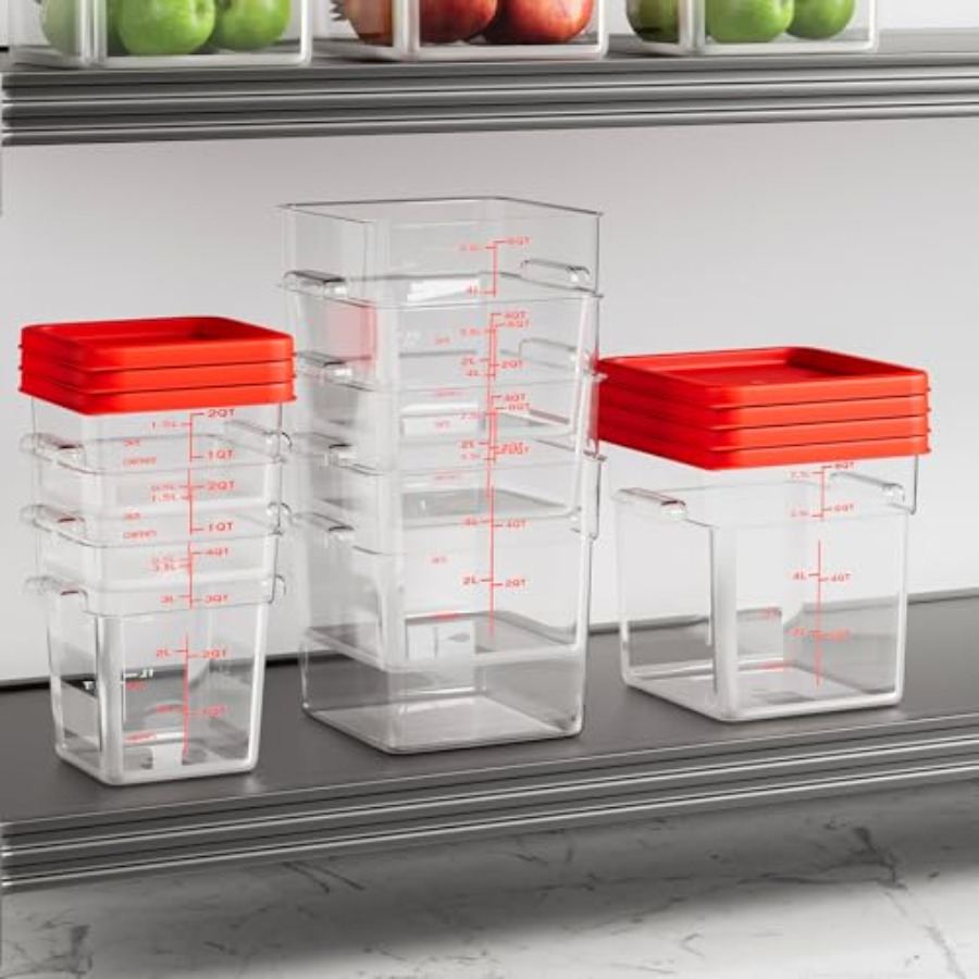 6 Quart Set of 4 Food Storage  - Food Storage 4 Quart 评论和价格