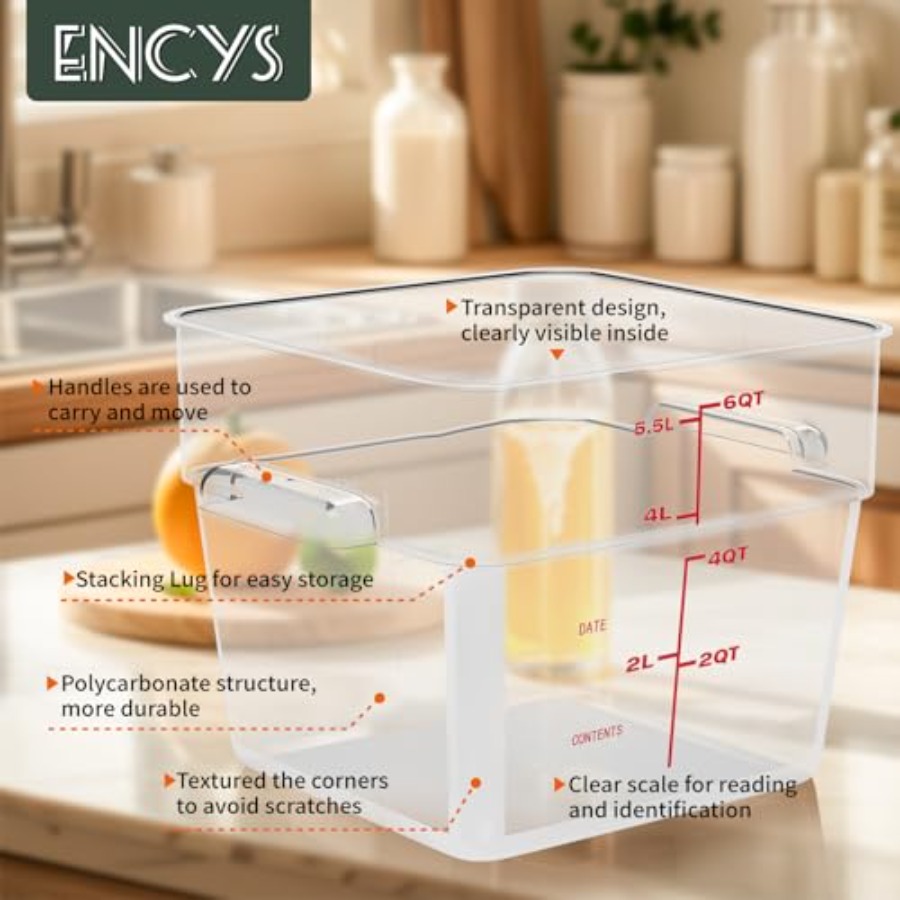 6 Quart Set of 4 Food Storage  - Food Storage 4 Quart 评论和价格