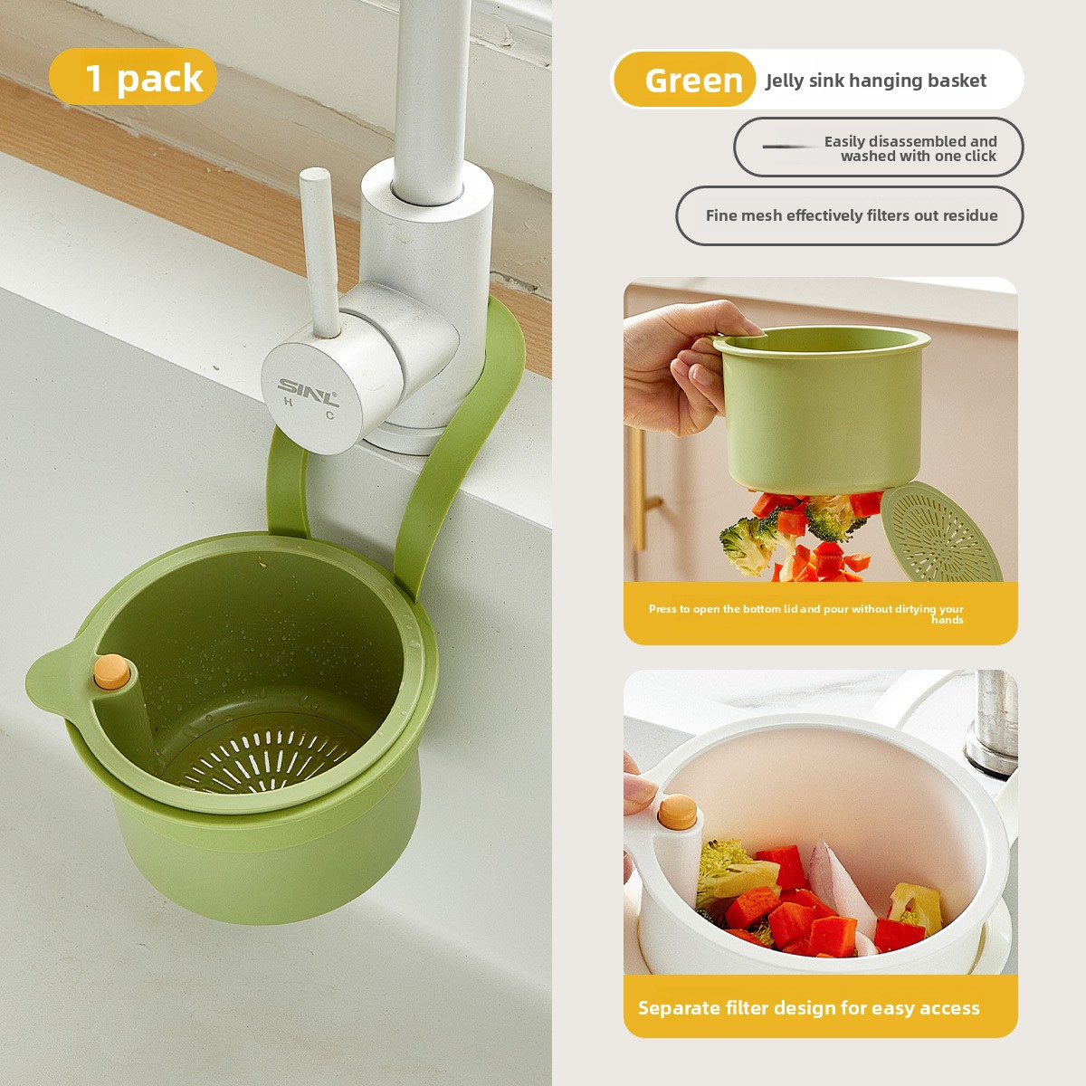 Multi color hanging sink drain - Food Storage Rack 评论和价格