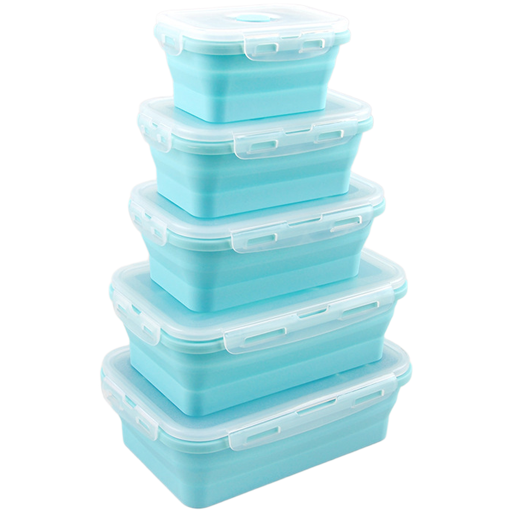Foldable Silicone Lunch Box Se - Food Storage Lunch Box 评论和价格