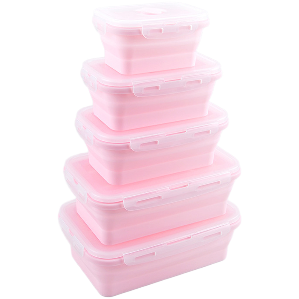 Foldable Silicone Lunch Box Se - Food Storage Lunch Box 评论和价格