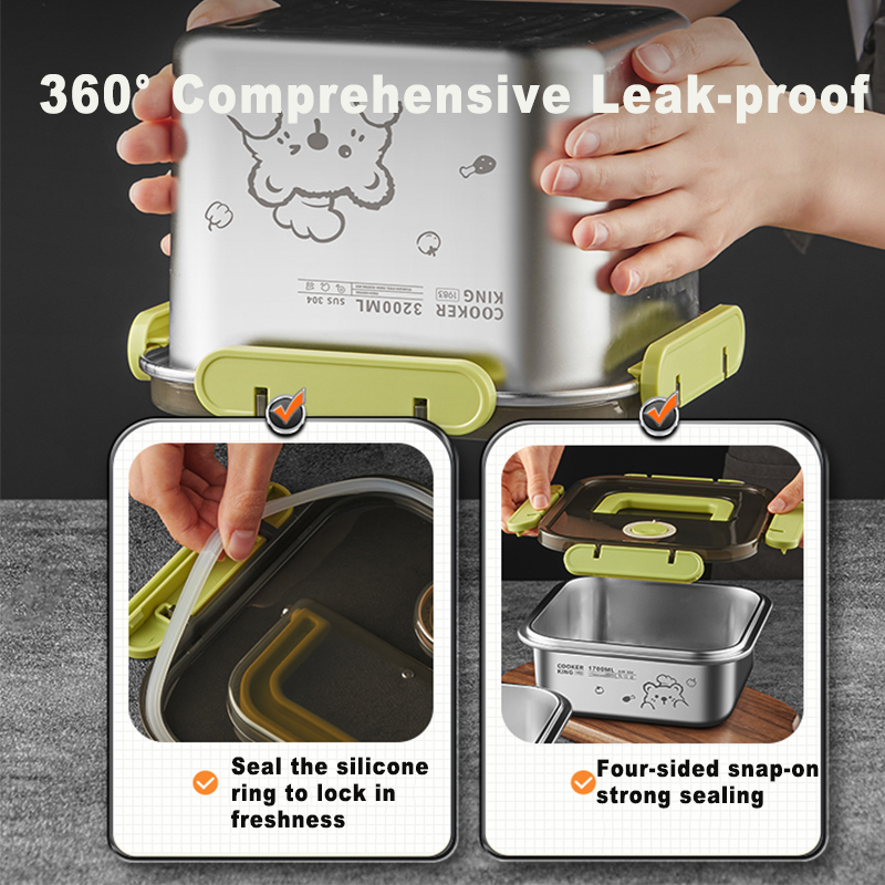 COOKER KING 420ml-6200ml Large - Food Storage Lunch Box 评论和价格