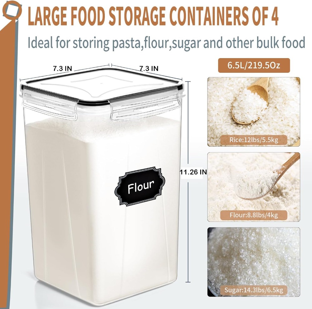Extra Large Airtight Food Stor - Food Storage No Pantry 评论和价格