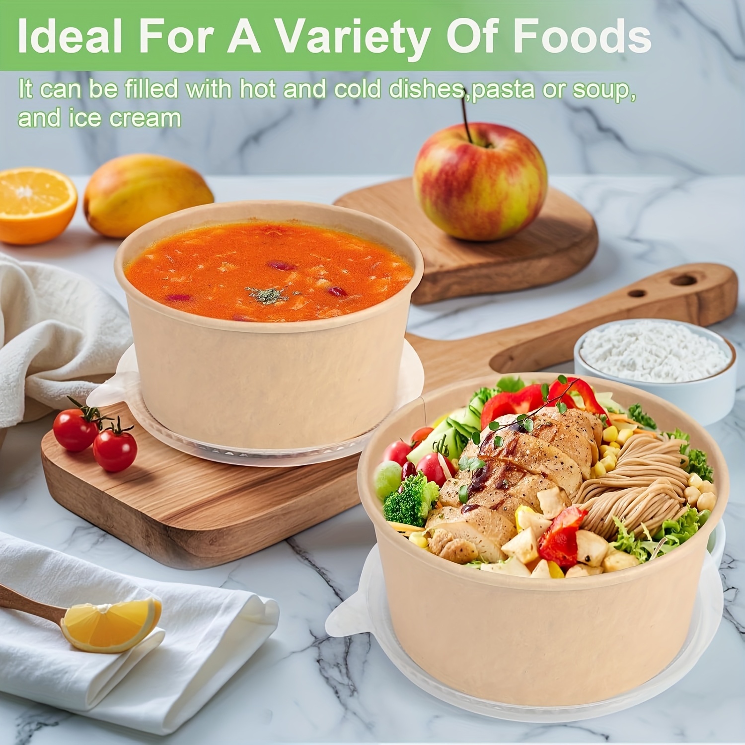 25Oz/750Ml 25/50 Pack Paper Bo - Food Storage Lunch Box 评论和价格