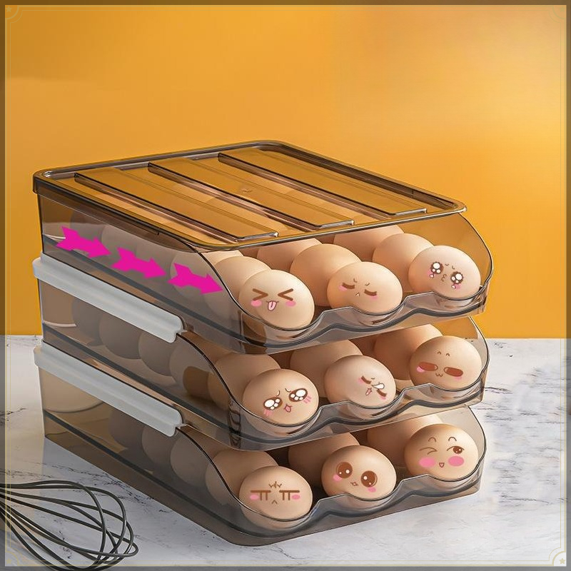 Rolling Egg Storage Box PET St - Food Storage Cabinet For Kitchen 评论和价格